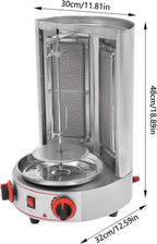 Commercial Shawarma Machine, 110V 3000W Vertical Rotisserie with 2 Heaters