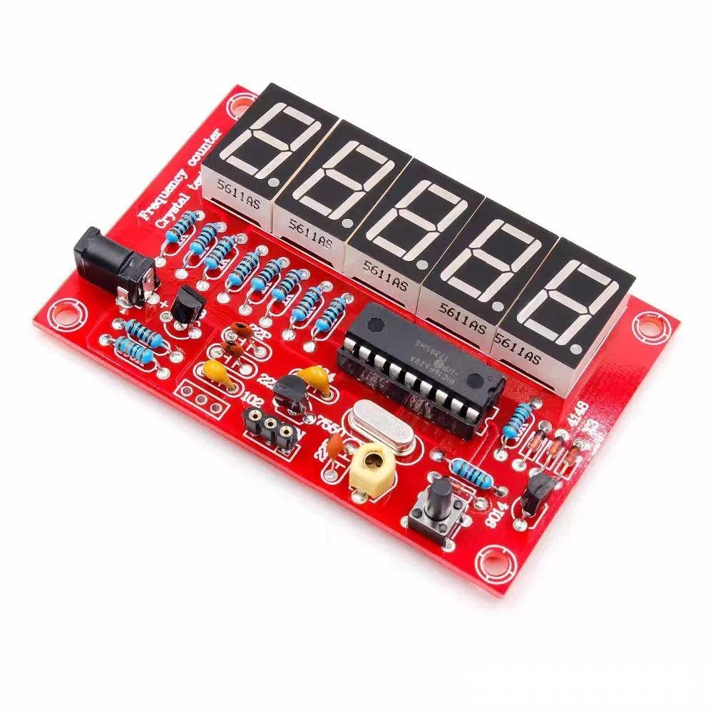 1Hz-50MHz Crystal Oscillator Tester DIY Kit, Digital LED Frequency Counter Cymometer Measurement Module for Electronic Experiment
