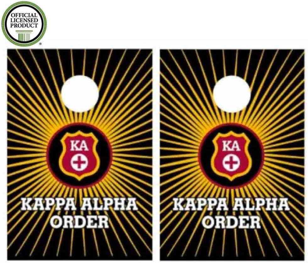 Cornhole Games - Kappa Alpha Order Cornhole Bag Toss Game - Starburst and Shield - 8 Bags Included