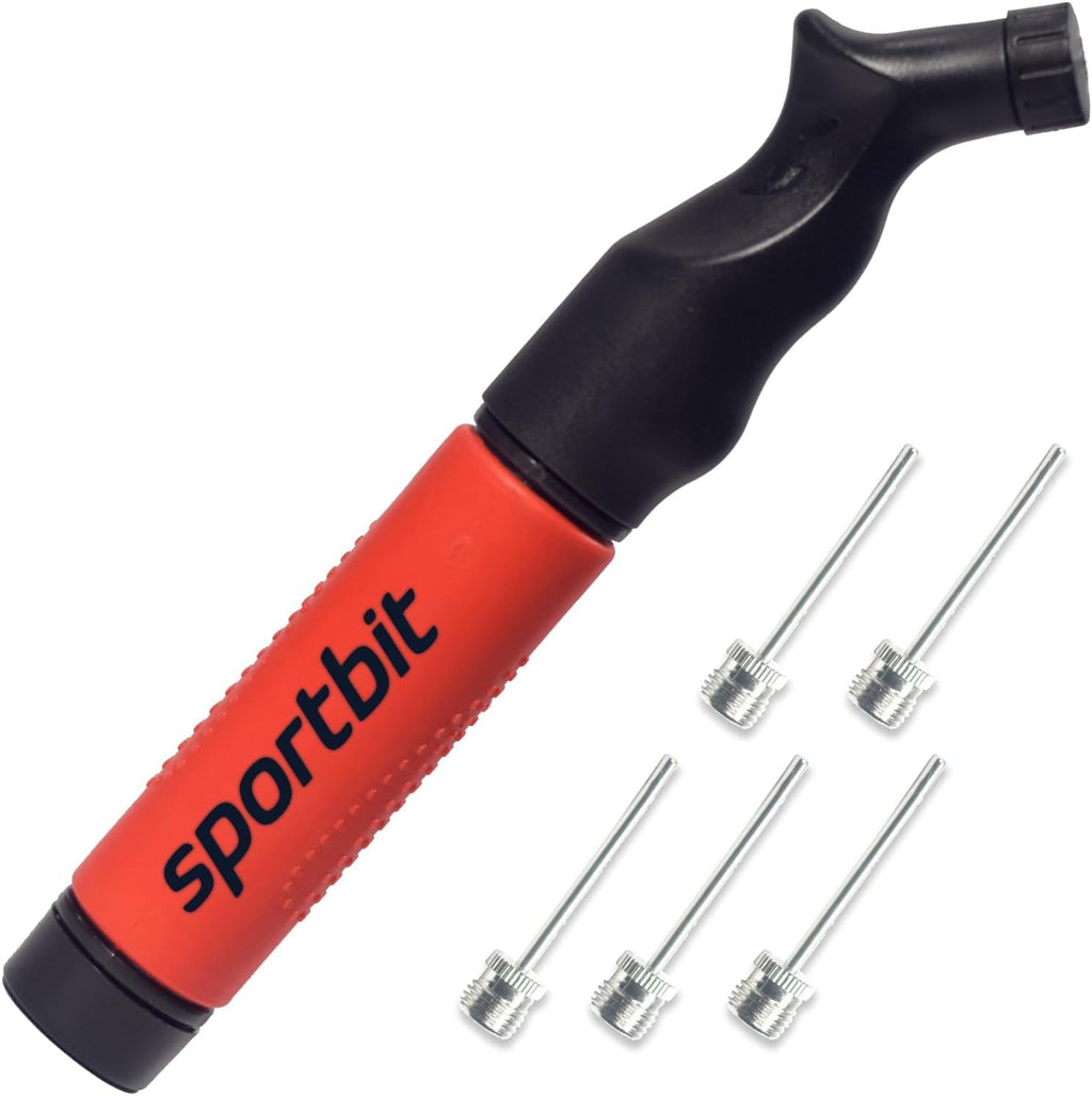 Ball Pump for Sports Balls - Push & Pull Inflating System - Hand Pump for Exercise Balls - Volleyball Pump