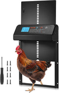 Automatic Chicken Coop Door, Battery Powered Chicken Coop Door with Timer & Manual Setting, Anti-Pinch Security