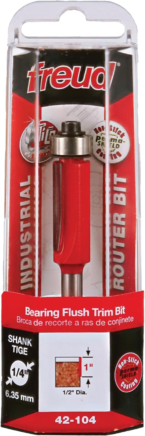 42-104: 1/2" (Dia.) Bearing Flush Trim Bit