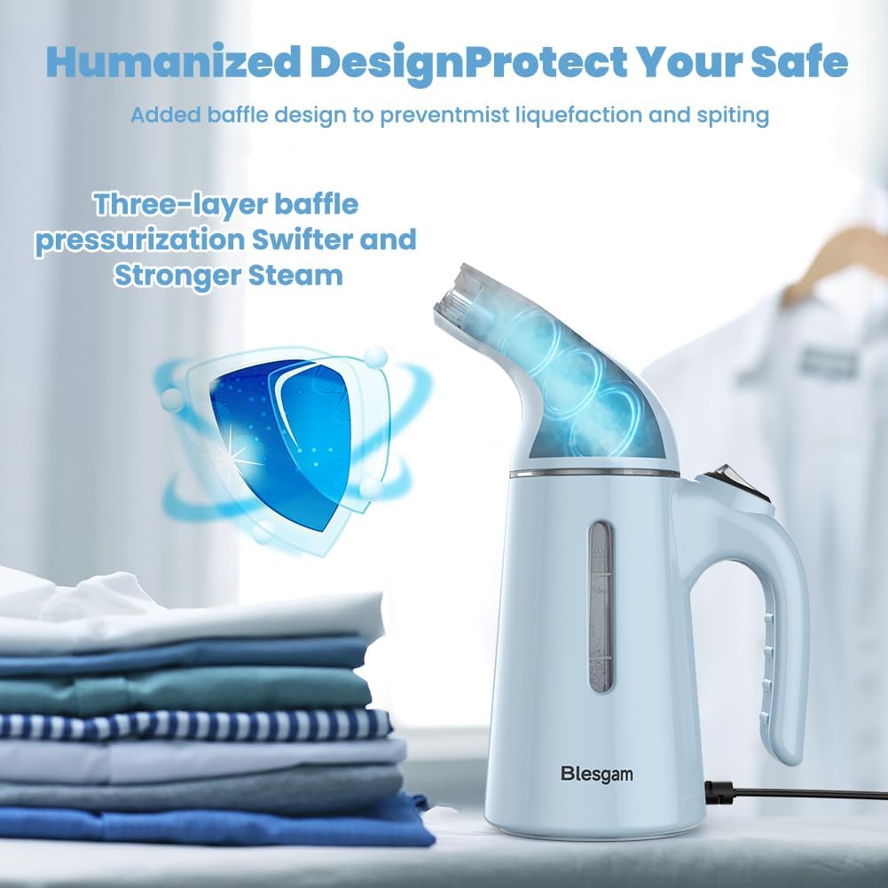 Steamer for Clothes 700W, Fast Heat-up in 40S Clothes Steamer | 120ML Water Tank, 25g/min Strong Penetrating Steam