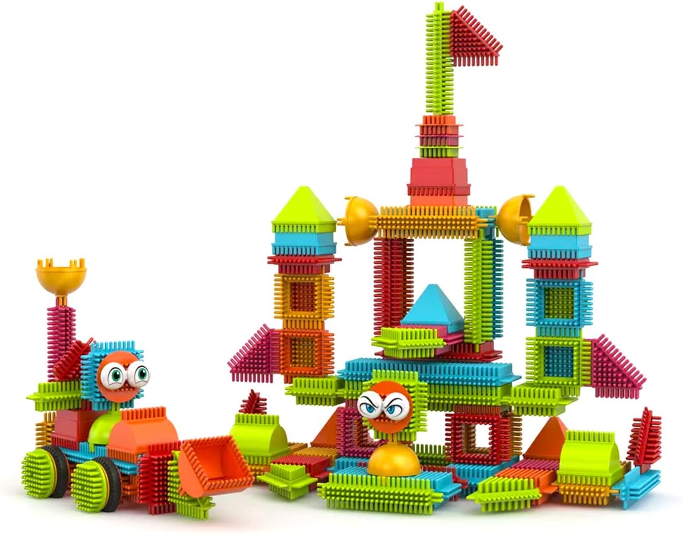 STEM Building Toys - ST7 and ST5 Bundle - 388pcs Bristle Shape 3D Tiles Set Construction Learning Educational Block