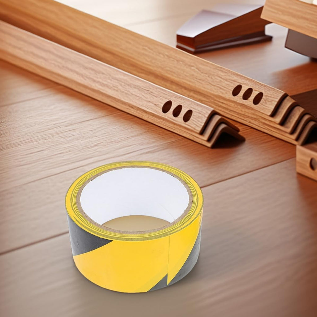 Black Yellow PVC Safety Warning Tape for Floor Marking Hazard Barriers