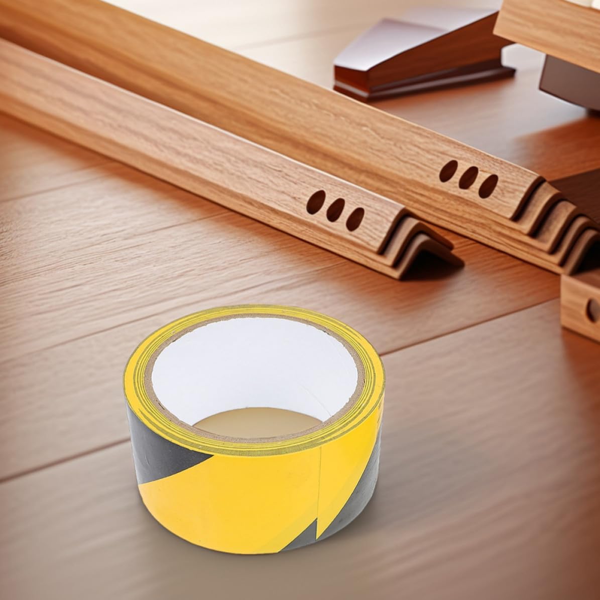 Black Yellow PVC Safety Warning Tape for Floor Marking Hazard Barriers