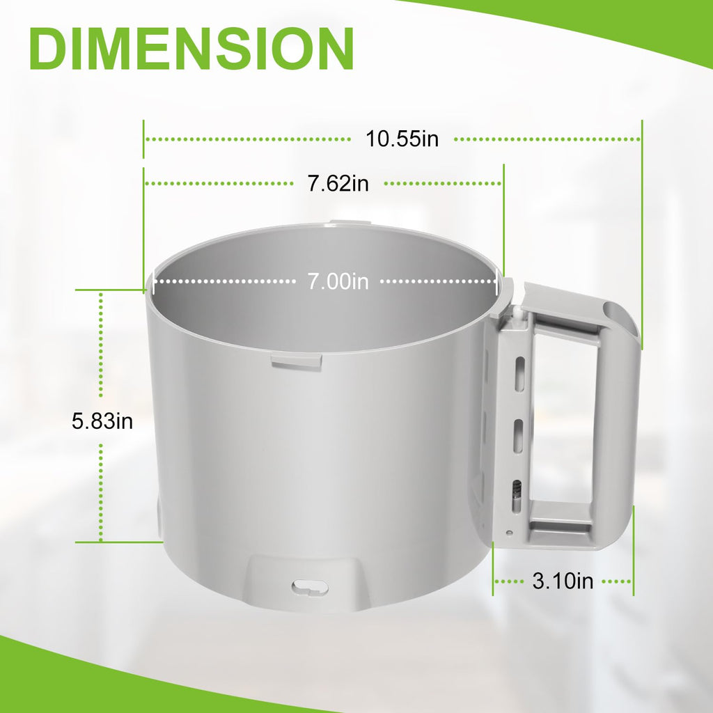 112204S Food Processor 3 Quart Cutter Bowl, Grey