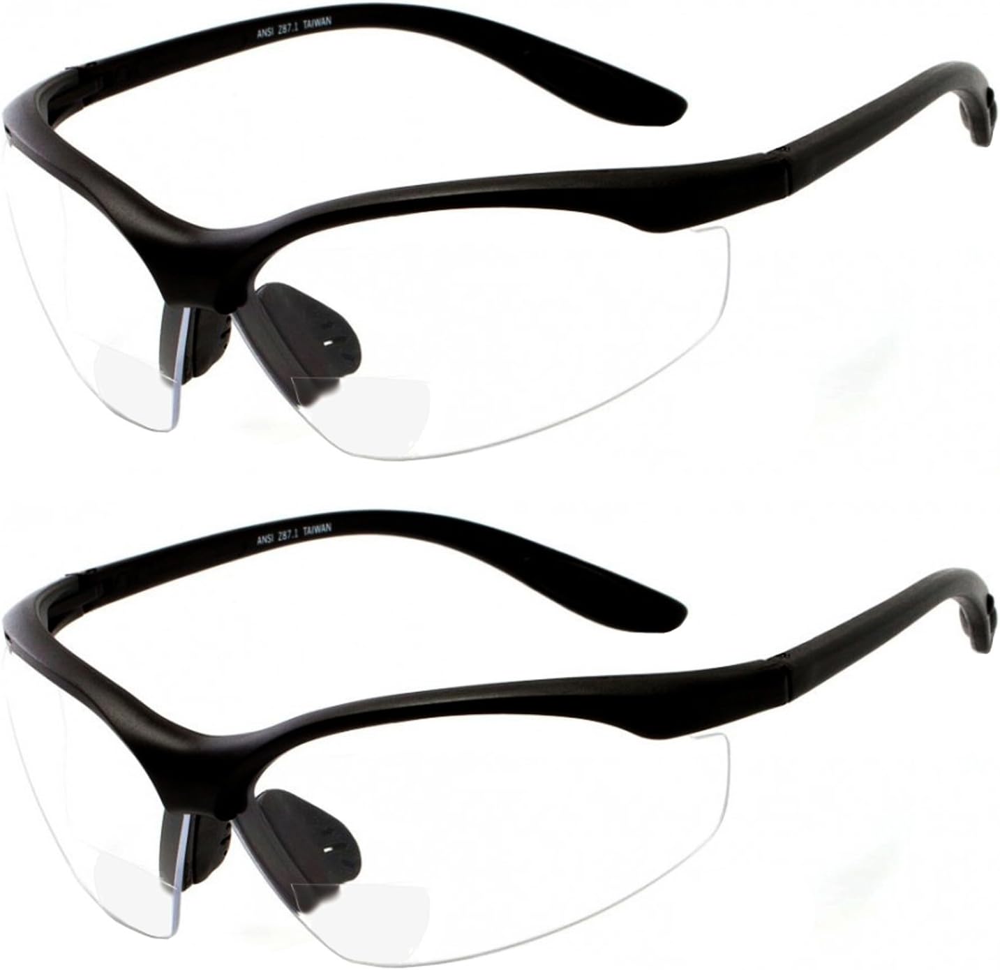 ANSI Z87 Bifocal Safety Reading Glasses Impact Resistant Magnifying Readers w/Diopter Bifocal Magnifying Glass
