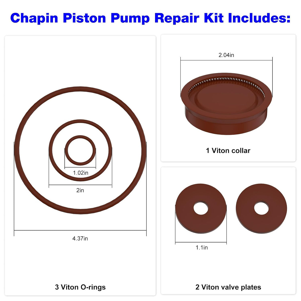 6-8180 Sprayer Piston Pump Repair Kit Fits Chapin Sprayers Seal Gasket
