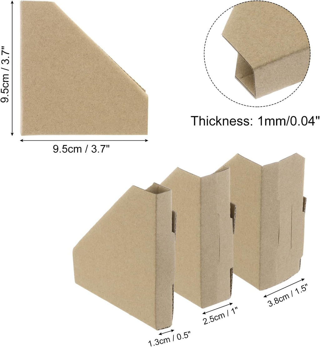 120 Pack Adjustable Cardboard Corner Protector, Cardboard Edges Protector 9.5x9.5cm Fits 0.5, 1 and 1.5 Inch Frames