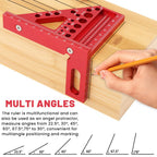 Mellisore 4.3 Inch 3D Multi-Angle Measuring Square Ruler with Angle Pin