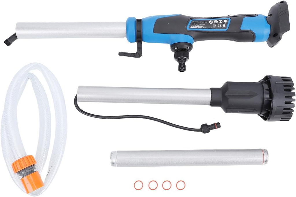 Cordless Stick Water Transfer Pump, 36LPM Rate, 36.2 Inch Pumping Depth, Battery Powered IPX8 Portable Handheld Pump