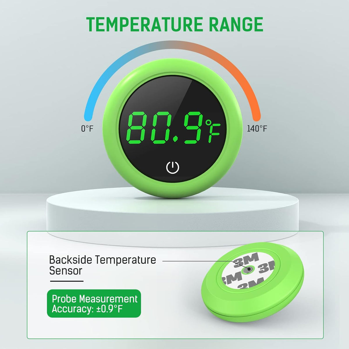 Fish Tank Thermometer, PAIZOO LED Aquarium Thermometer Digital, Green