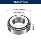 2 Pack HM88649/10 Tapered Roller Bearing Cone and Cup Set