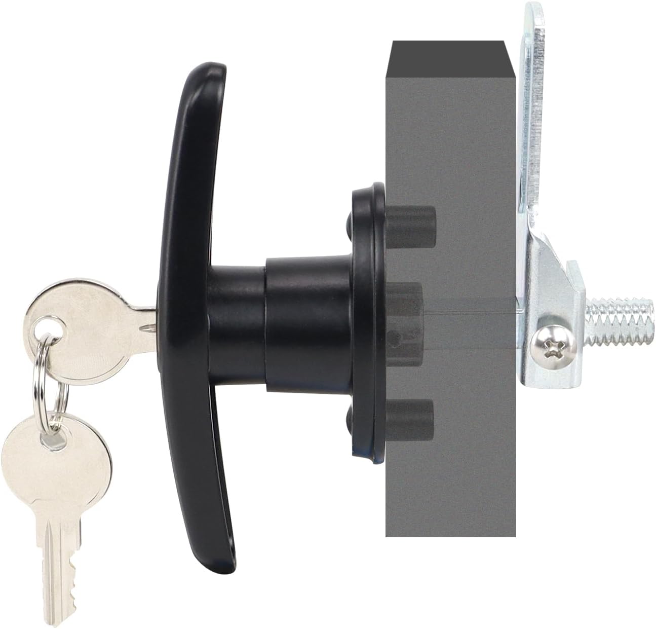 Truck Cap Locking T-Handle, Matching Set T-Handles Lock, Truck Cap Topper Camper Shell Locking T-Handle, Keyed Alike