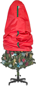 Upright Christmas Tree Storage Bag - Fits 9 Ft Artificial Xmas & Topiary Tree, Vertical Holiday Cover, Durable