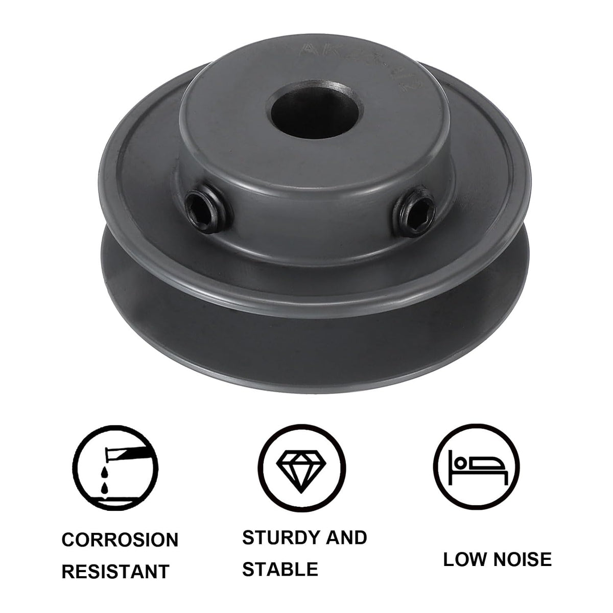 uxcell AK25-1/2 V-Belt Sheave 1/2" Bore, 2.5" OD, Single Groove Web Sheave