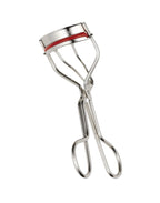 The Eyelash Curler: Easy use. Long-lasting curl of lashes effect. Wide opening. Stainless steel with two red lash