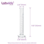 Labvida 4PCS 100ml Graduated Cylinders, 3.3 Borosilicate Glass, LVE005