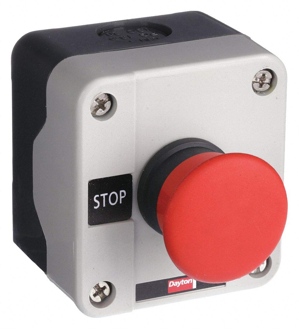 Dayton Push Button Control Station, 1NC Contact Form, Number of Operators: 1