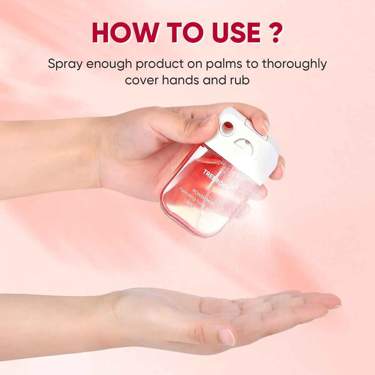 2 Pack Hand Sanitizer Spray,Hydrating Travel Size Alcohol-Free