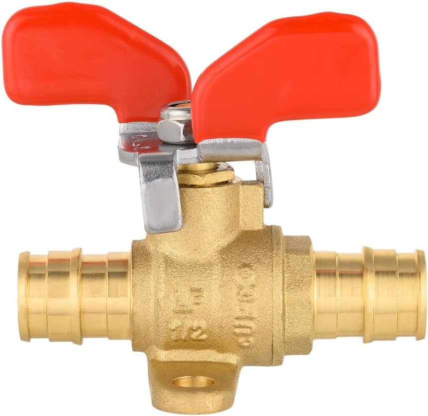 2Pcs EFIELD 1/2"Pex-A Butterfly Drop Ear Brass Ball Valve(VALVE337-2)