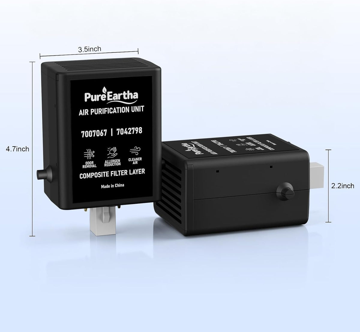 Air Purification Cartridge Filters for Sub-Zero Refrigerators