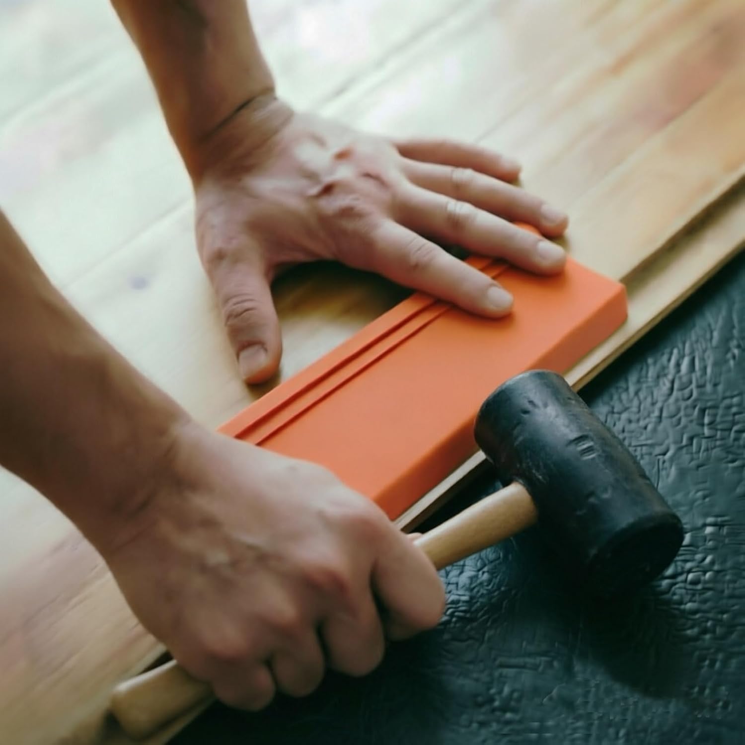 Tapping Block Wood Flooring Tool, Universal Tapping Block-Orange