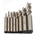 8Pcs End Mill Bits HSS CNC End Mill Cutter Drill Bits 1/16"-1/2"
