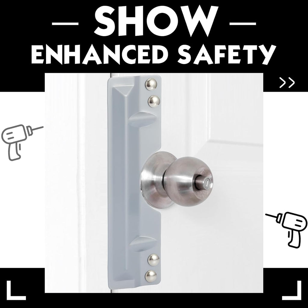 3 x 11" Latch Guard Plate Cover Iron Latch Guard Security Plate Door Security Strike Plate Latch Protector, Against