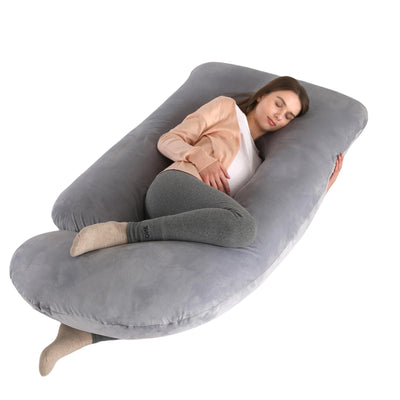 Pregnancy Pillow, Full Body Maternity Pillow 57 inch, with Removable Washable Cover - Sleep Support for Legs, Back