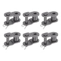uxcell 6Pcs #40 Chain Offset Half Link Roller, 1/2" Pitch Carbon Steel, Standard Chain End Connector Split Links for 08A Chain