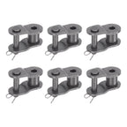 uxcell 6Pcs #40 Chain Offset Half Link Roller, 1/2" Pitch Carbon Steel, Standard Chain End Connector Split Links for 08A Chain