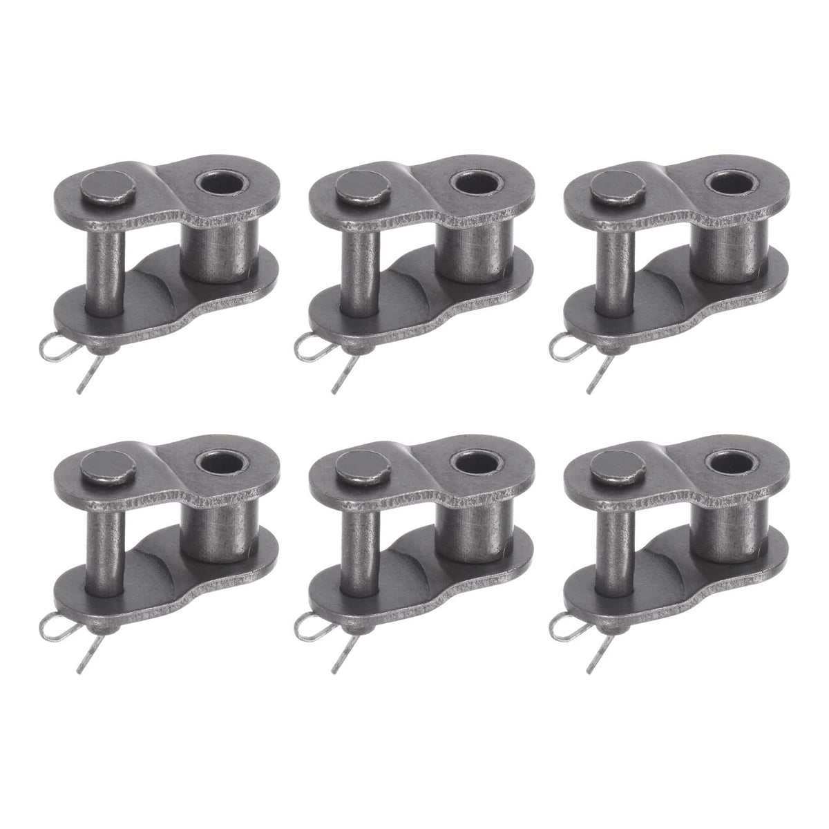 uxcell 6Pcs #40 Chain Offset Half Link Roller, 1/2" Pitch Carbon Steel, Standard Chain End Connector Split Links for 08A Chain