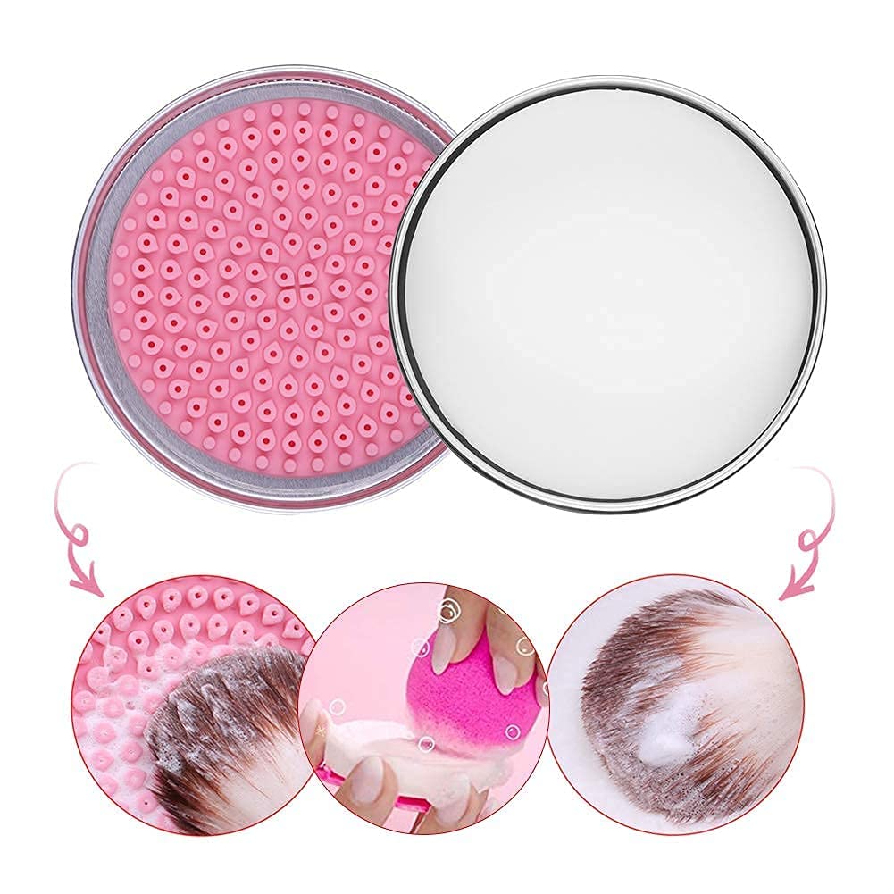 Makeup Brush Cleaner Shampoo Soap Solid Brush Cleaning Mat Removes Cosmetic Color Brush Cleaner Pad for Cleaning