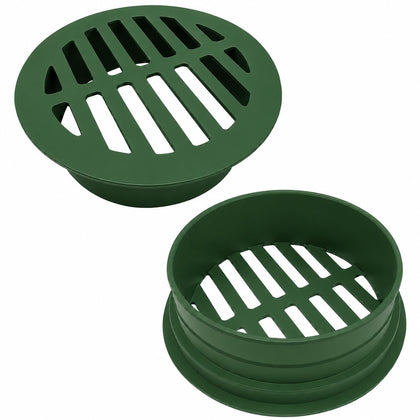 4 inch Stainless Steel Round Drainage Grate Cover, 2 Pack Yard Drain Grate
