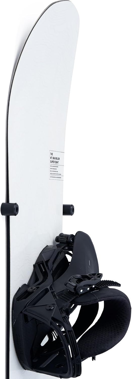 (4 PCS) Snowboard Wall Mount Storage – Edge-Safe Modern Snowboards Hanger | Floating Vertical Rack, Clip Hook Holder