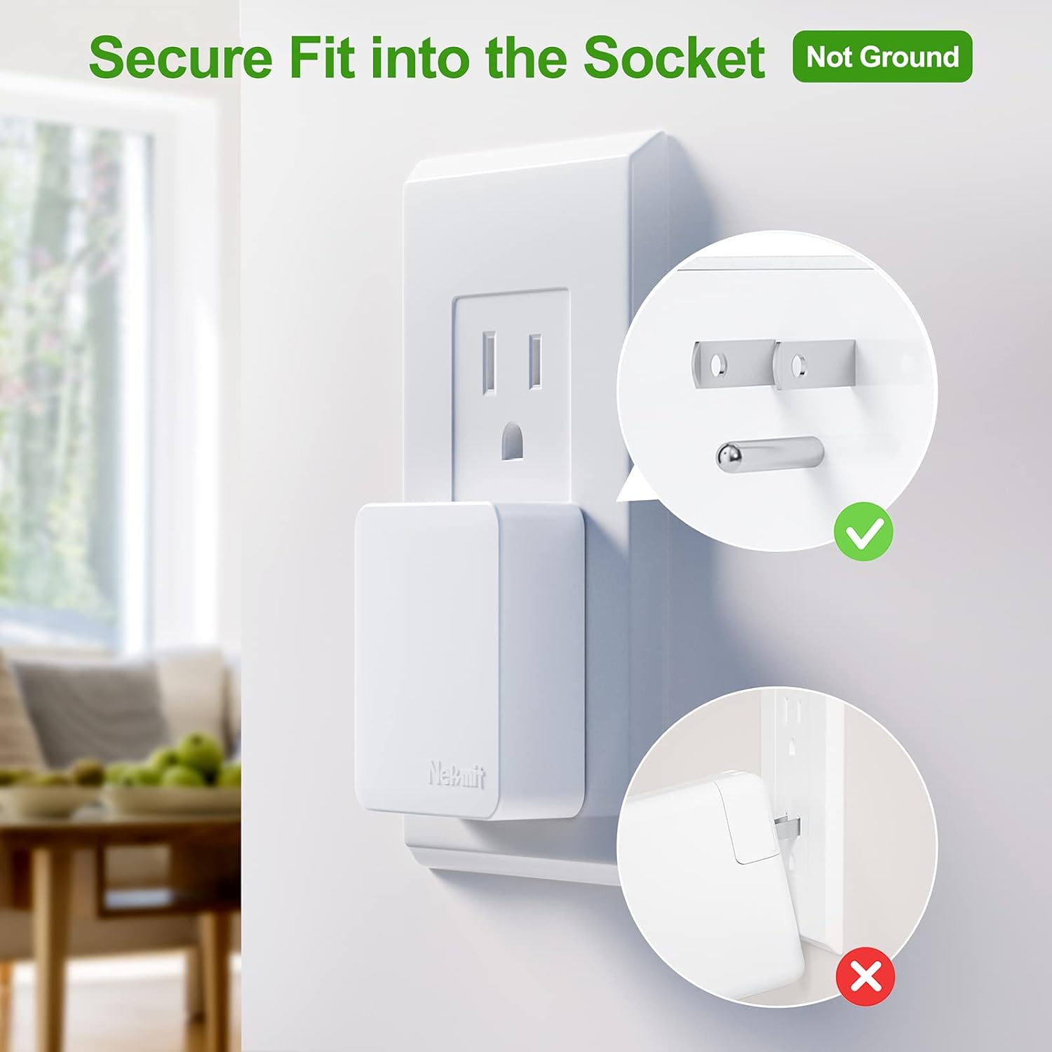 Dual Port Ultra Thin Flat USB Wall Charger with Smart IC, White