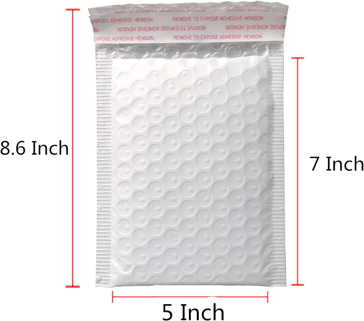 5x7 Inch White Poly Bubble Mailers Small Self-Sealing Shipping Bags 50 Pack