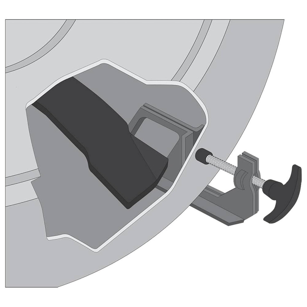 New 750-058 Blade Lock Style, Clamps to Mower Deck and Prevents The Blade from Rotating, Locks Blade to Make Removal