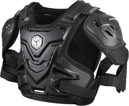 Chest Protector Motocross Breathable Motorcycle Armor Vest for Adult | Adjustable Dirt Bike Chest and Back Protective