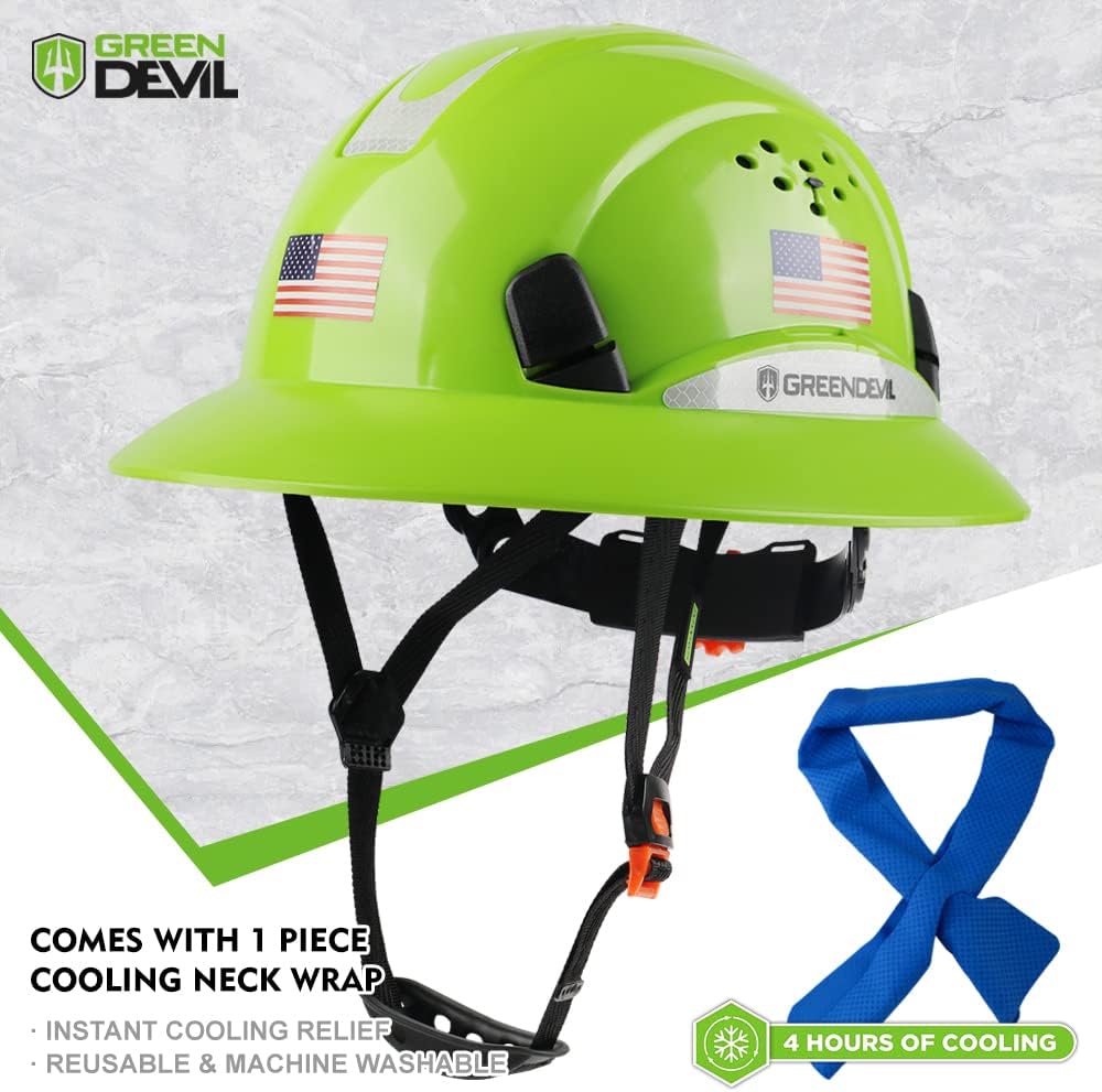 Full Brim Hard Hat Vented Construction Safety Helmet OSHA Approved Cascos De Construccion Work Hardhats with Cooling