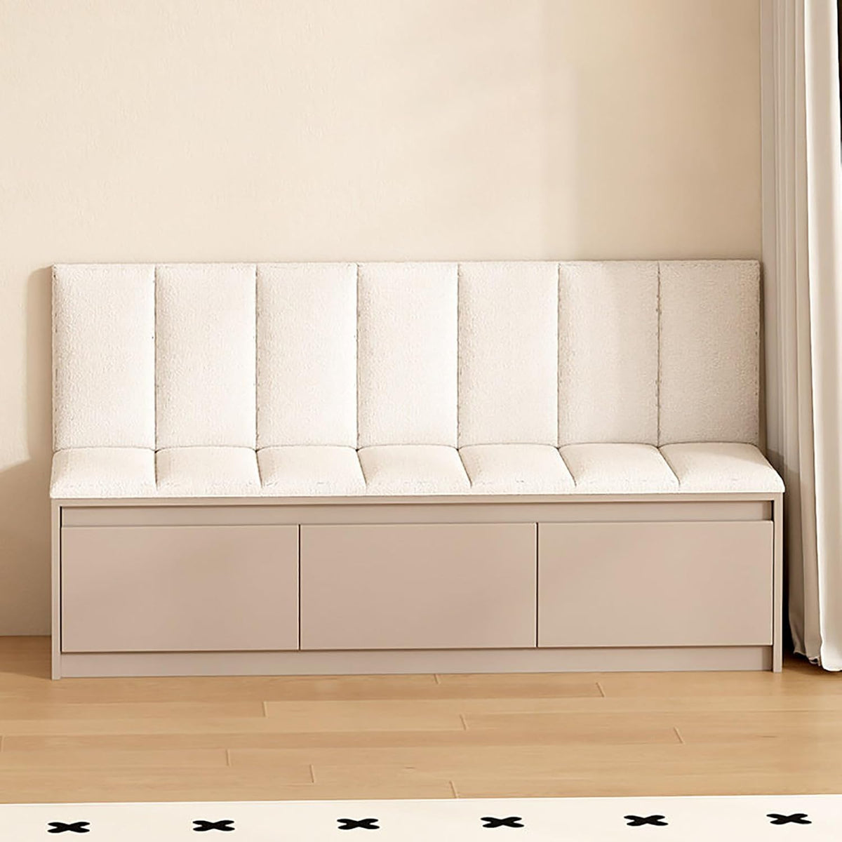 Restaurant Booth Seating Bench, Breakfast Nook Benchs, Commercial Banquette with Hidden Storage, Modern Armless Booth