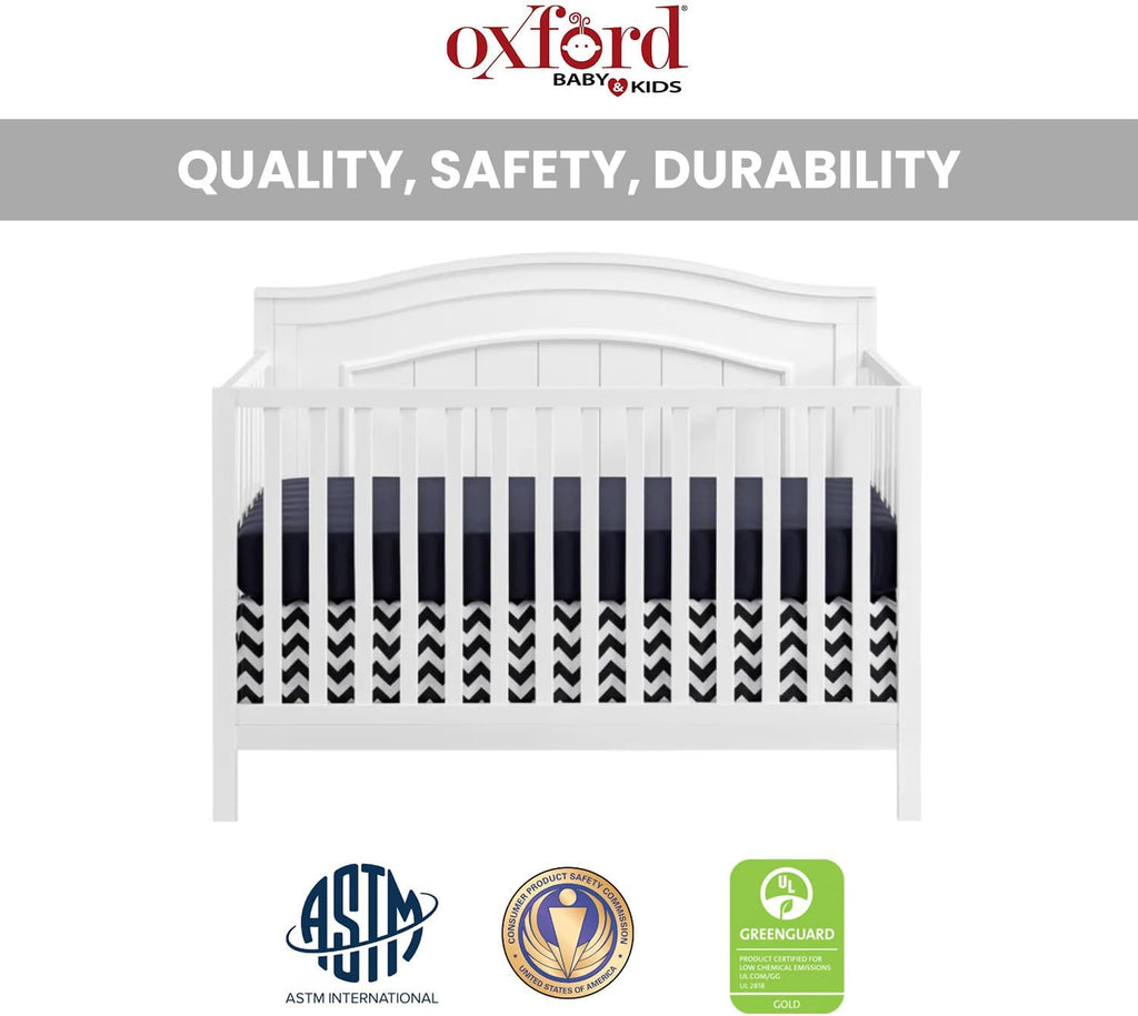 North Bay 4-in-1 Convertible Crib, Snow White, GreenGuard Gold Certified