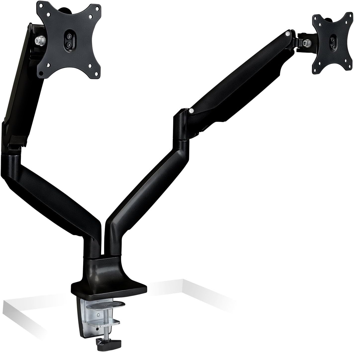 Dual Monitor Arm Mount | Desk Stand | Two Articulating Gas Spring Height Adjustable Arms | Fits 2 x 24 27 29 30 32