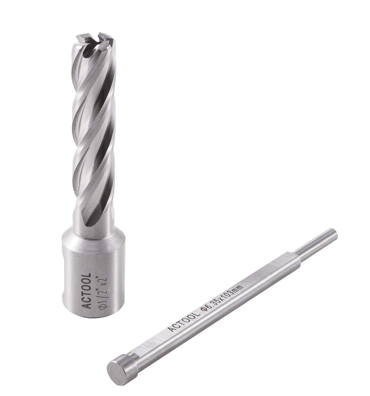 1/2" Diameter × 2" Depth of Cut HSS ANNULAR Cutter with 3/4'' Weldon Shank