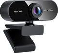 1080P Webcam for PC/Laptop, USB Webcam with Microphone, Noise Cancellation, Support Beauty, Plug & Play with Auto