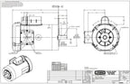 2 hp 3450 RPM 145TC Frame TEFC 115/208-230 volts Leeson Electric Motor # 120102