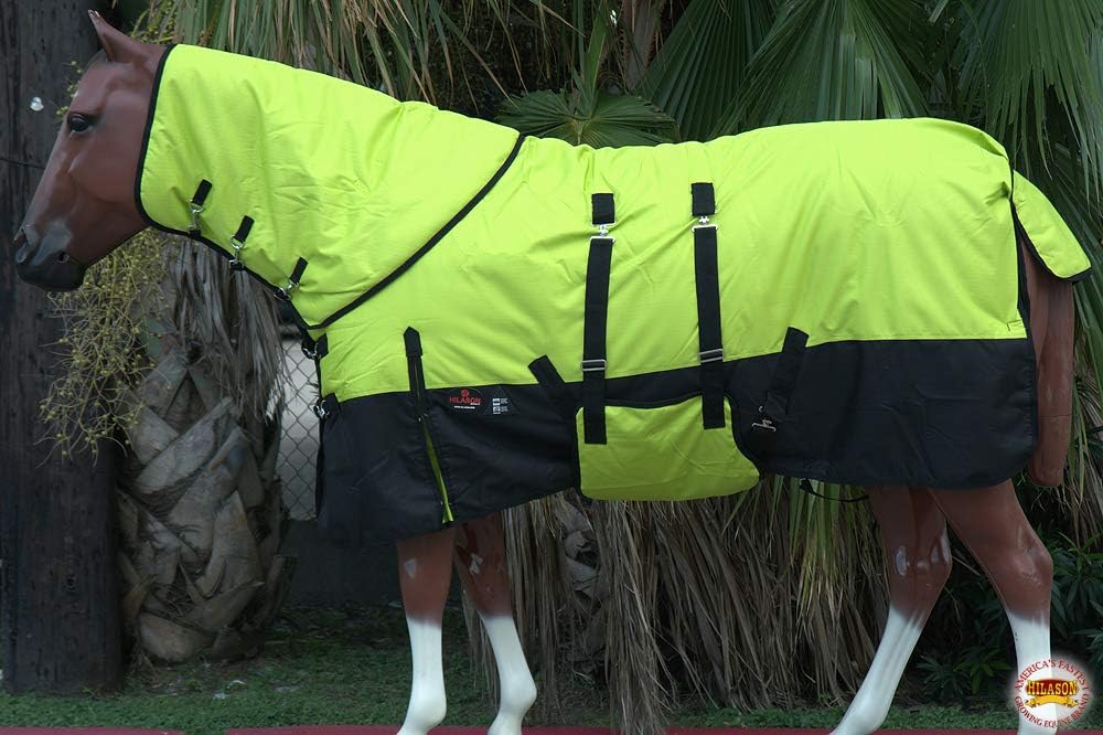 1200D Waterproof Winter Horse Turnout Blanket Lime Black