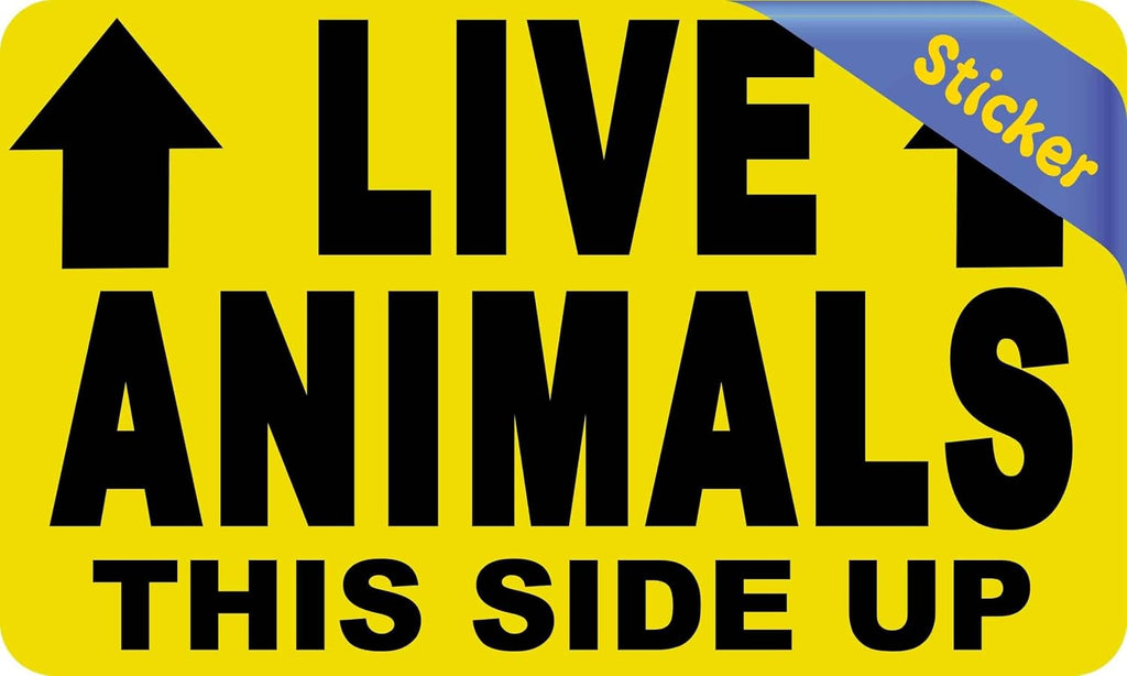 Live Animals This Side Up with Arrows Vinyl Sticker